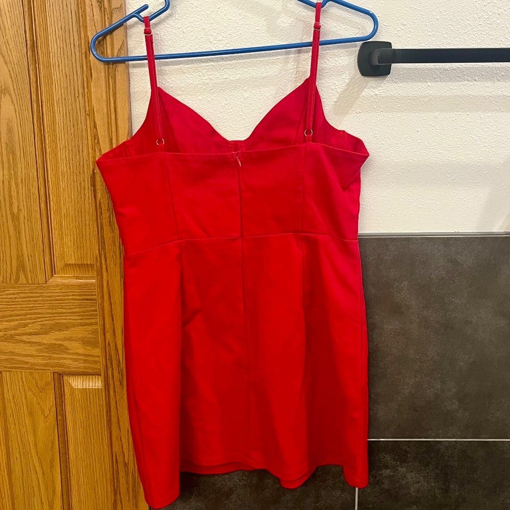 Princess Polly Red Novella Bustier Mini Dress Size 12 - Picture 13 of 13